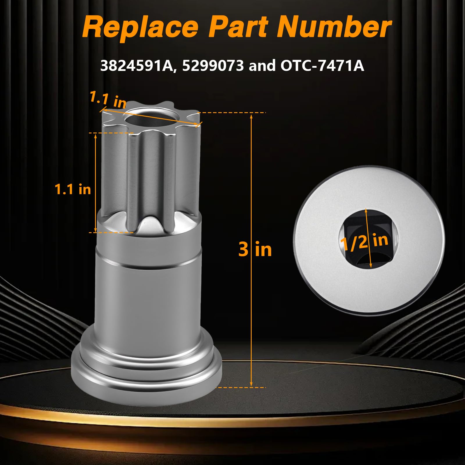 KPALAG half-inch-drive compatible design fits standard ratchets