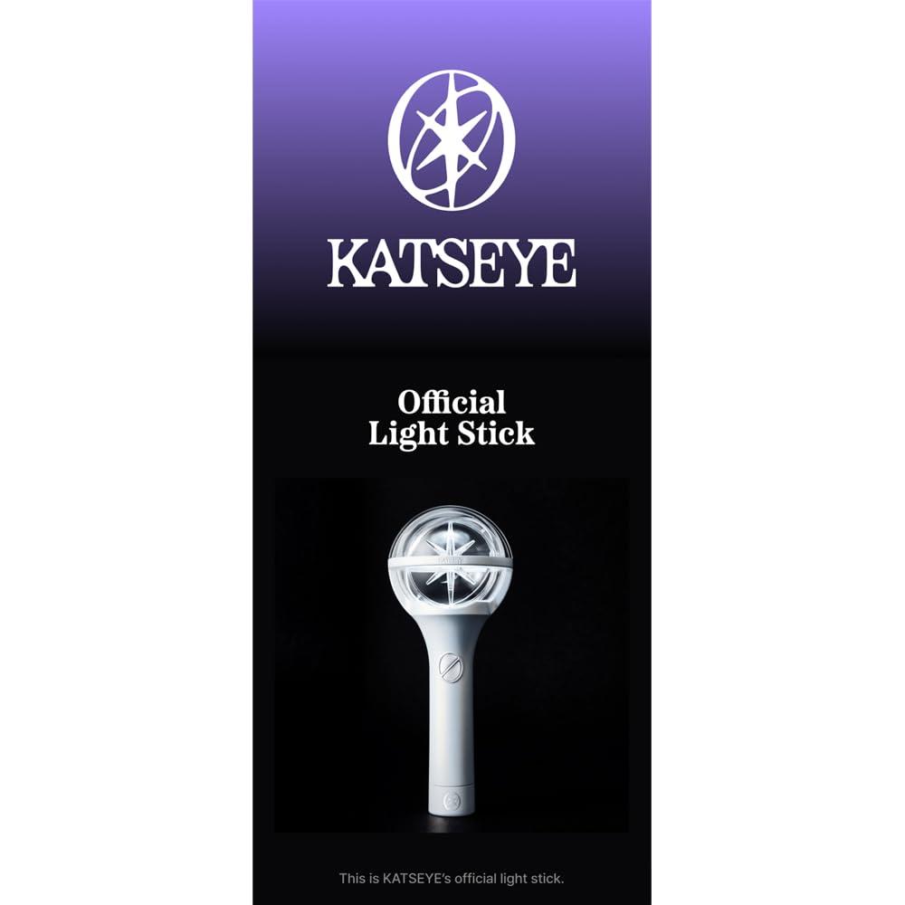 KATSEYE lightstick held in hand with ergonomic grip for long events