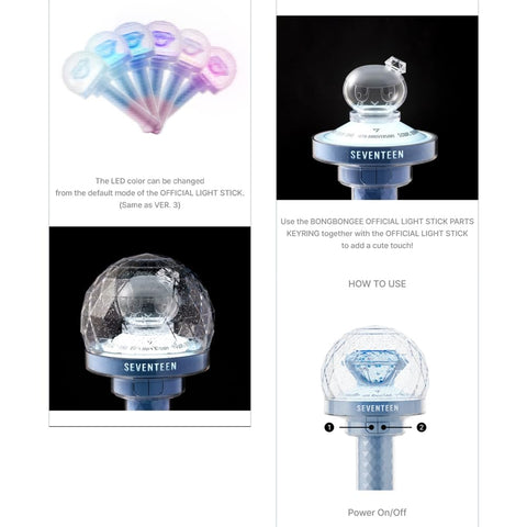 KPOP HEAVEN Seventeen Lightstick VER.3 user guide for quick setup