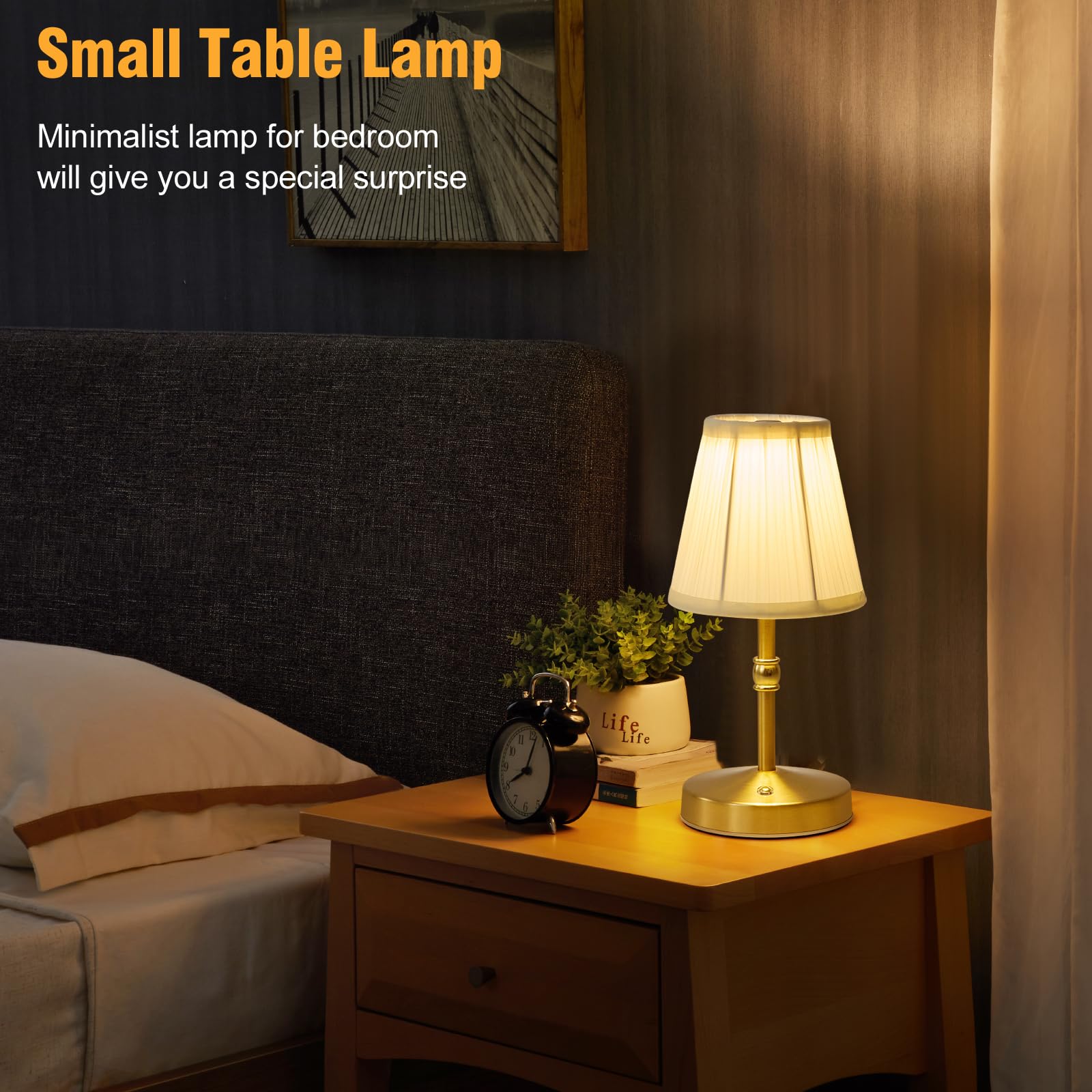 KPSHINE cordless lamp in kitchen scenes, portable and clutter-free.