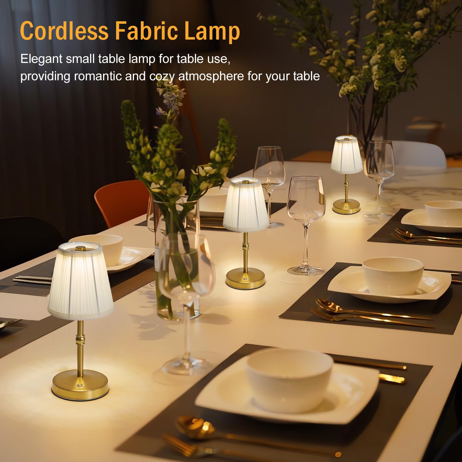 KPSHINE cordless table lamp, compact design for flexible placement in small spaces.