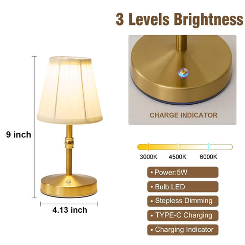 KPSHINE dimmable lamp, top view, demonstrates three color temperatures for mood versatility.