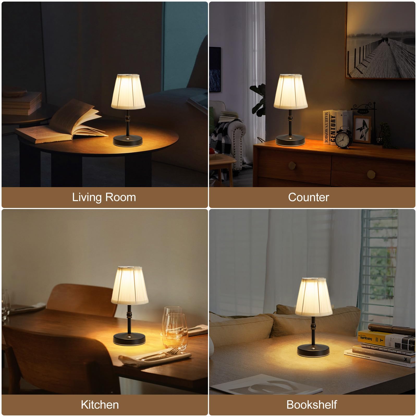 KPSHINE portable lamp ideal for restaurant tabletops and counter ends.