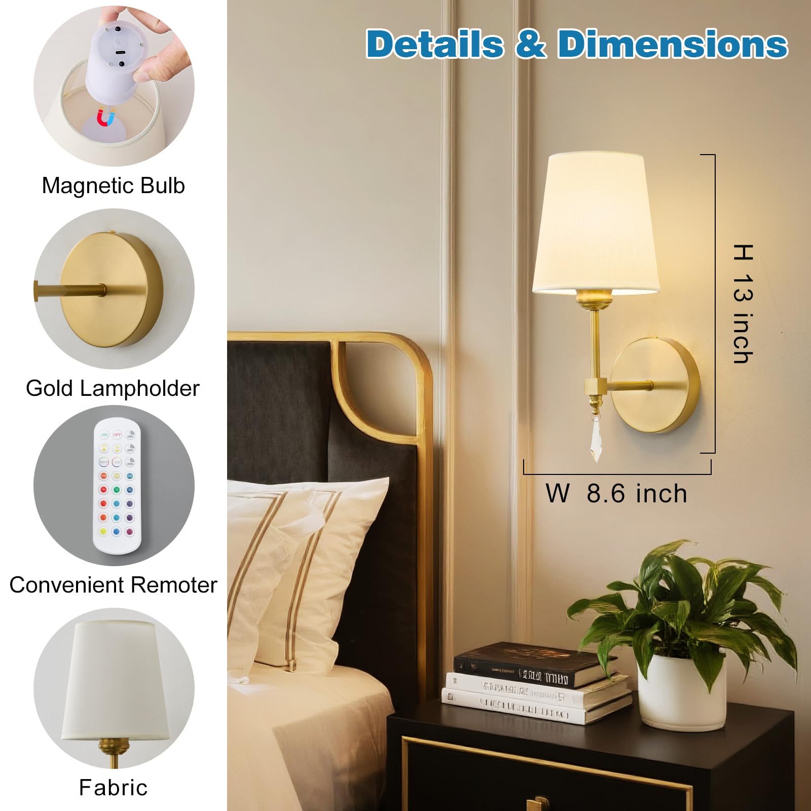 KPSHINE RGB color options create mood lighting for parties or relaxing evenings.