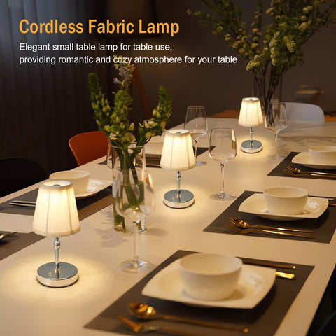 KPSHINE touch lamp with 5W LED in chrome, easy control and portable ambiance.