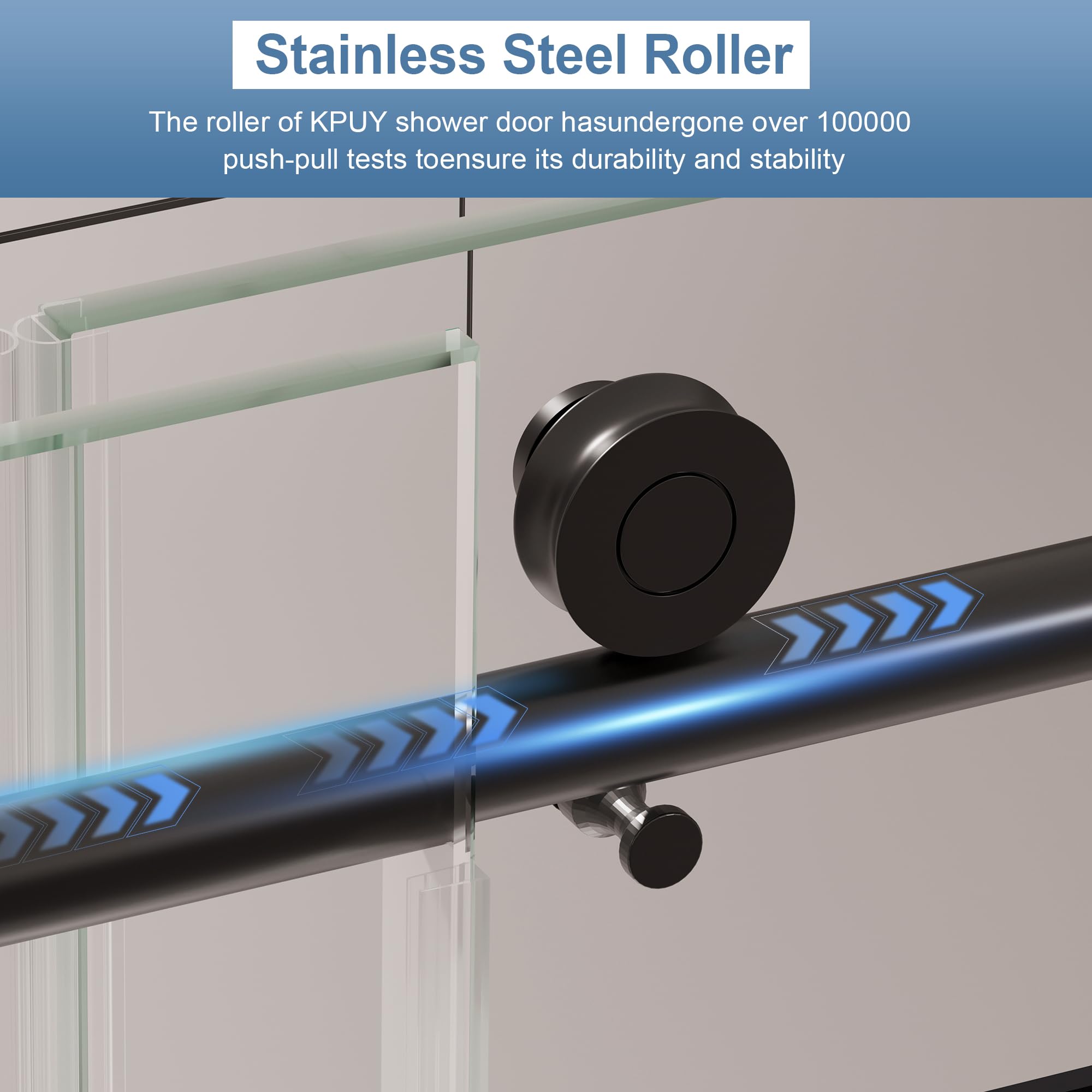 KPUY adjustable width 55-60 inches fits multiple openings.