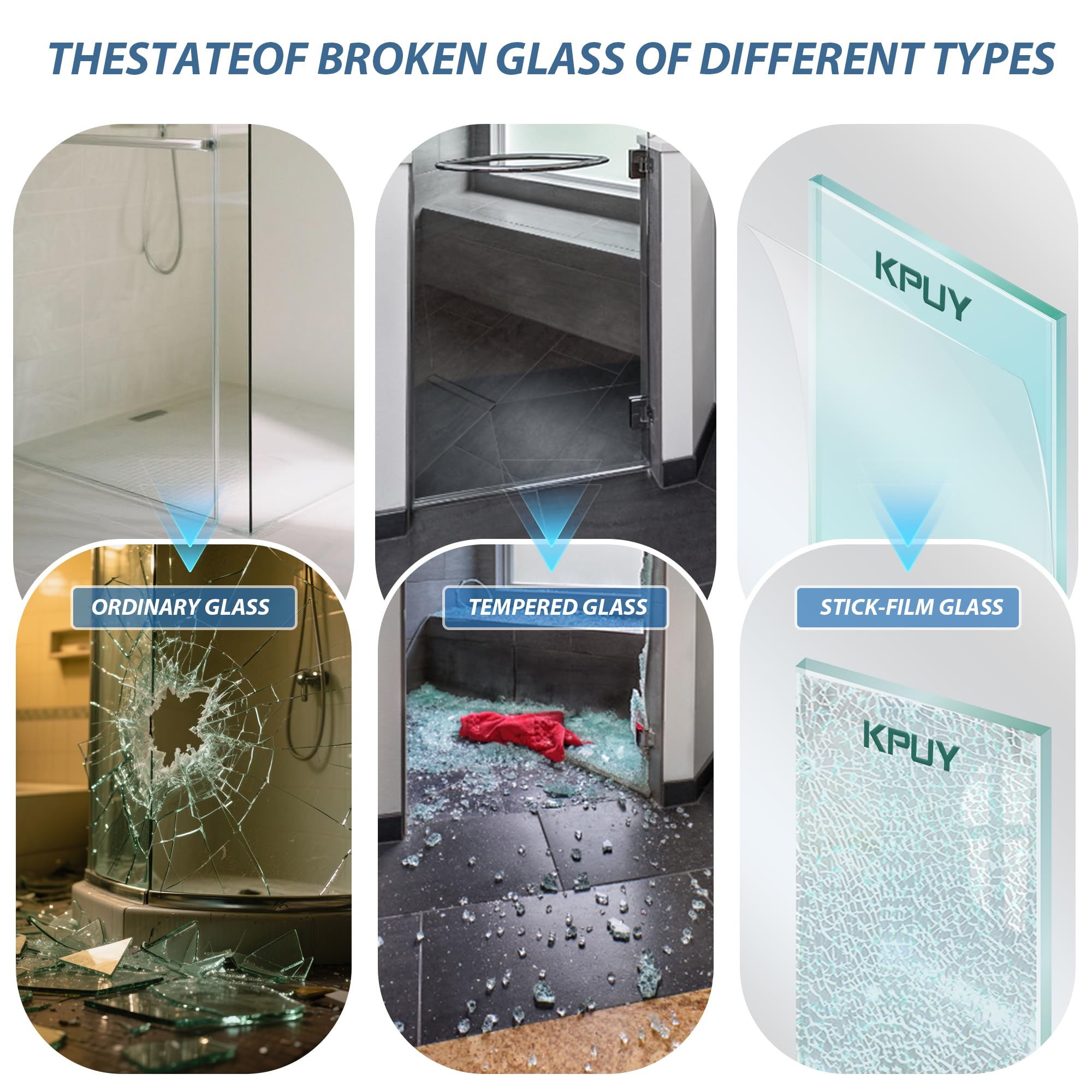 KPUY quarter-inch tempered glass offers strength and safety.