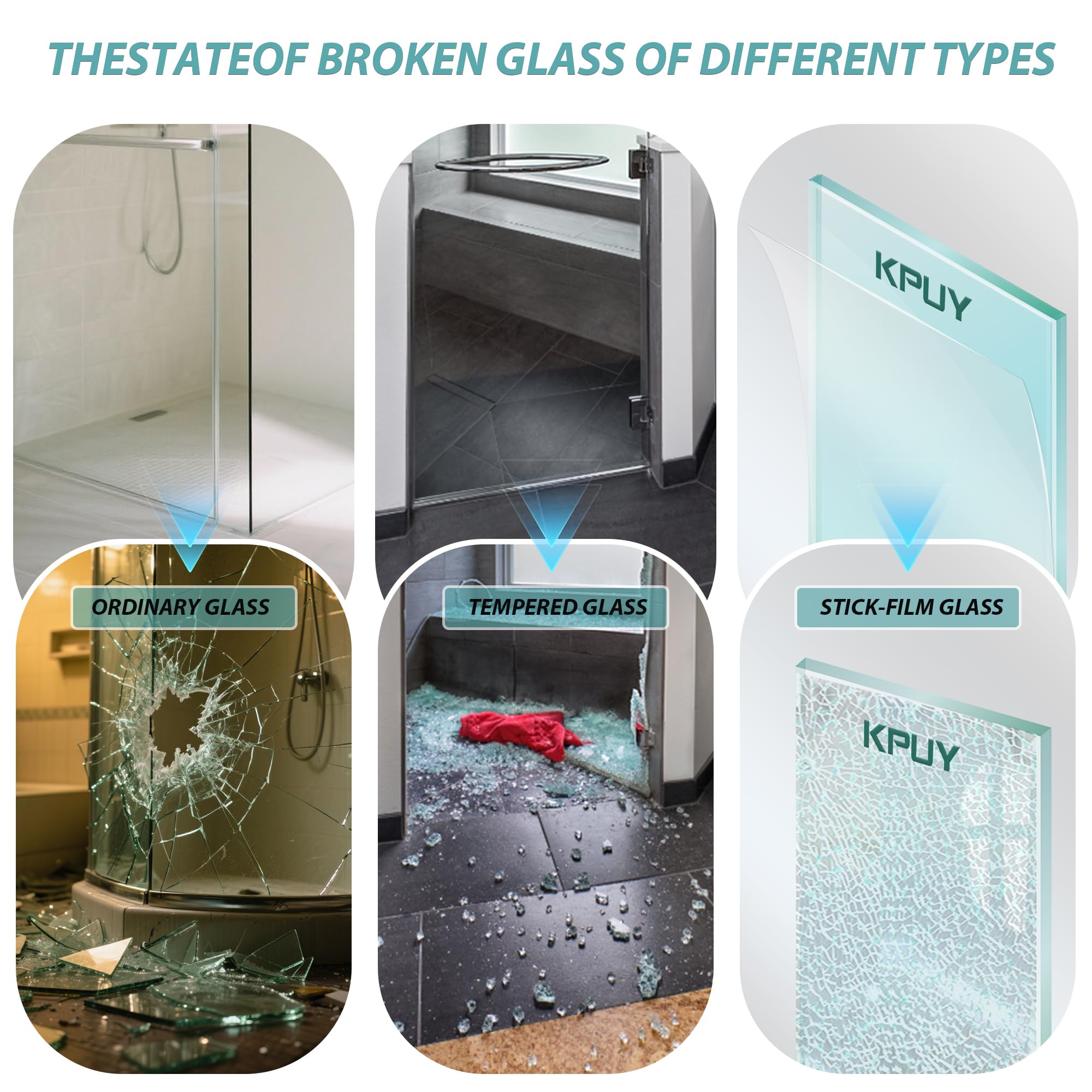 KPUY shower door matte black frame emphasizes durable, stylish hardware.