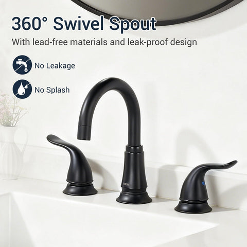 KPW 360-degree swivel spout helps maximize workspace during handwashing