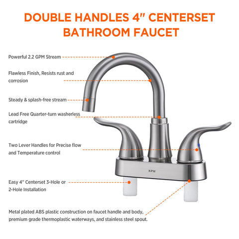 KPW 360-degree swivel spout simplifies reach from any sink angle.