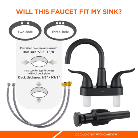KPW two-pack bathroom faucet set for cohesive sink upgrades