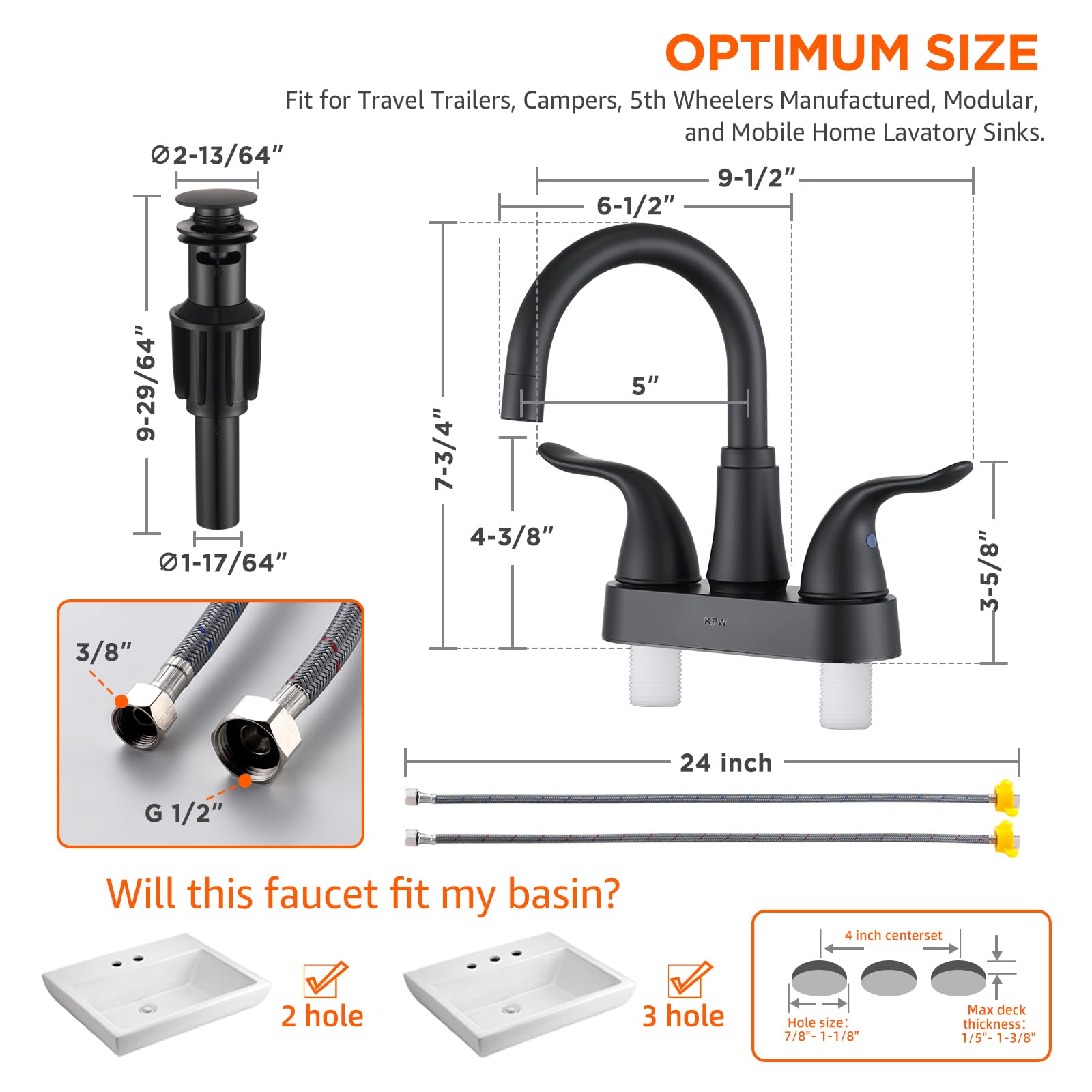 KPW faucet showing dual lever controls for easy temperature adjustment