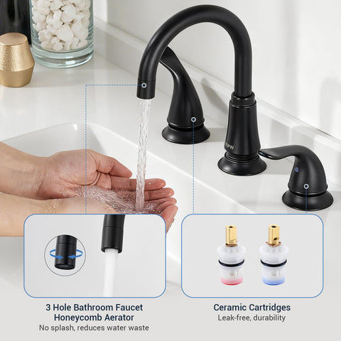KPW dual-lever handles provide precise control of temperature and flow