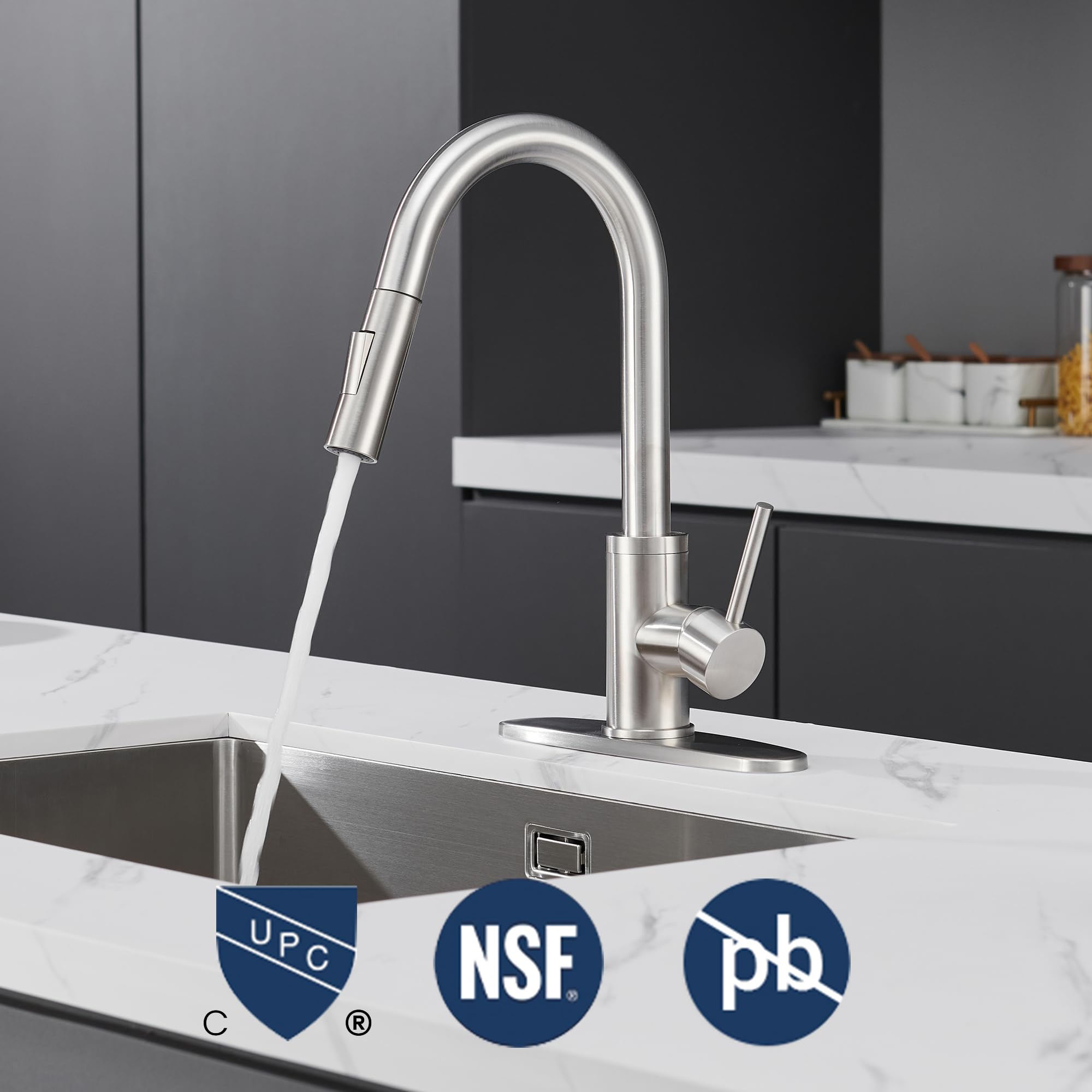 Stainless steel construction of KPW faucet for lasting durability
