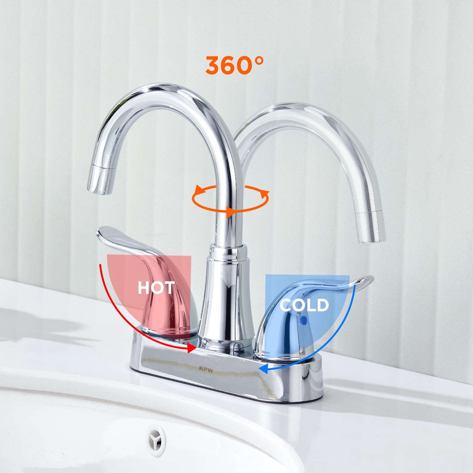 KPW included water supply hoses simplify quick, tool-free installation