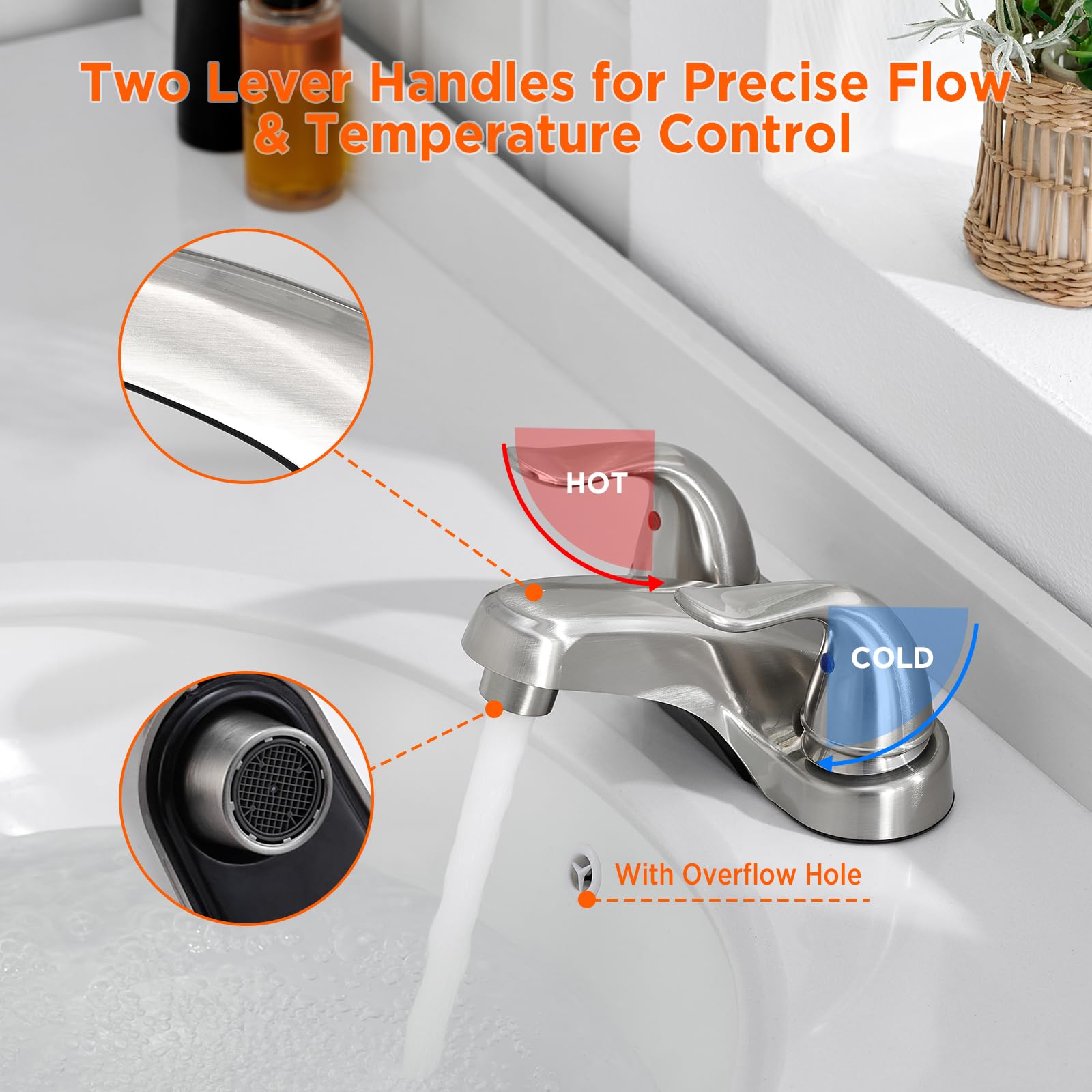 KPWATER lead-free nickel finish ensures safe daily use