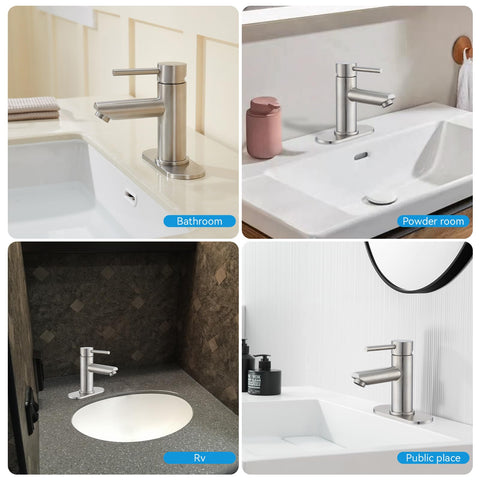 KPWATER faucet beside stainless sink showcasing modern finish