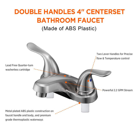 KPWATER dual-lever handles offer precise temperature control and steady flow.