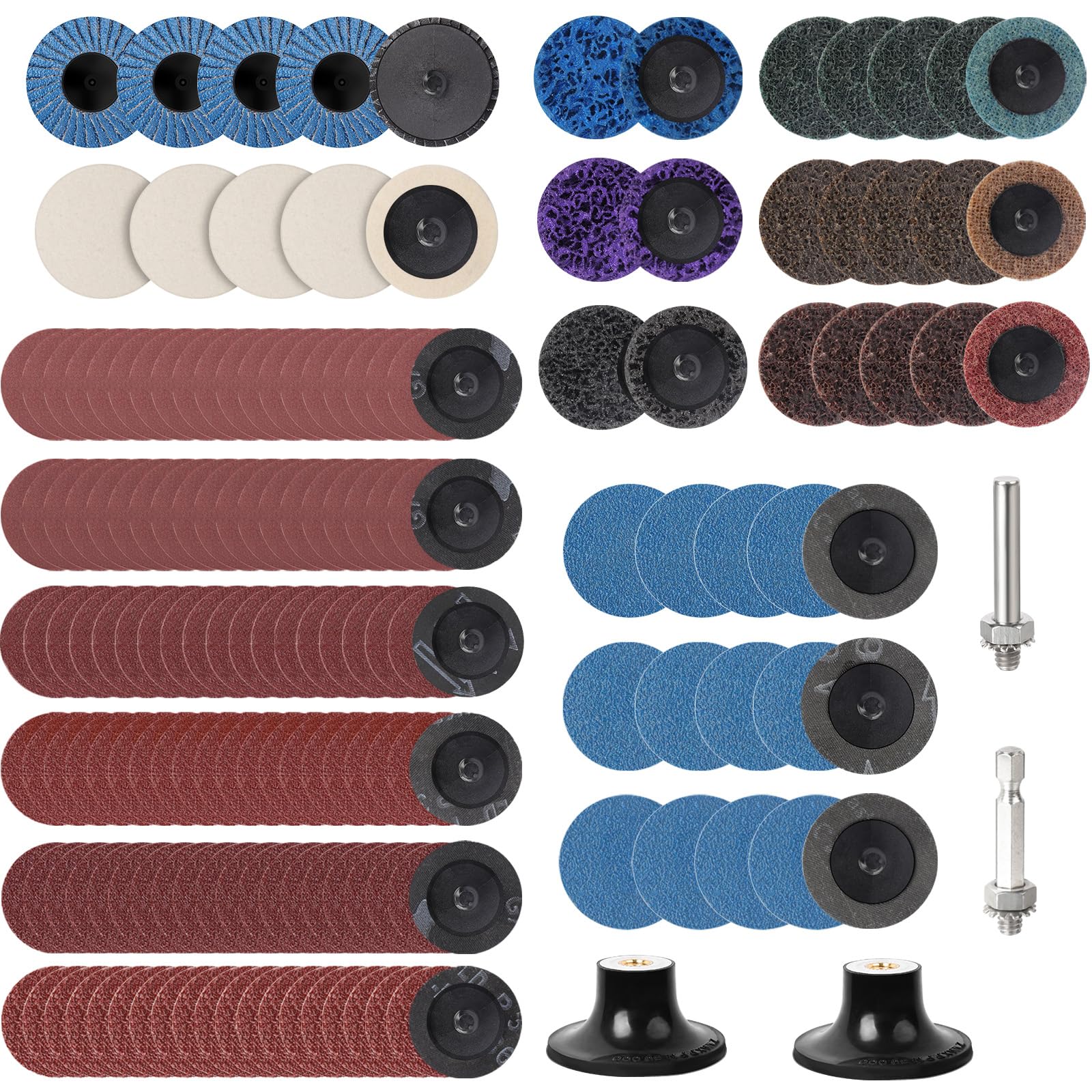 KQCXIK 170pcs sanding disc set for metal, wood, and paint tasks