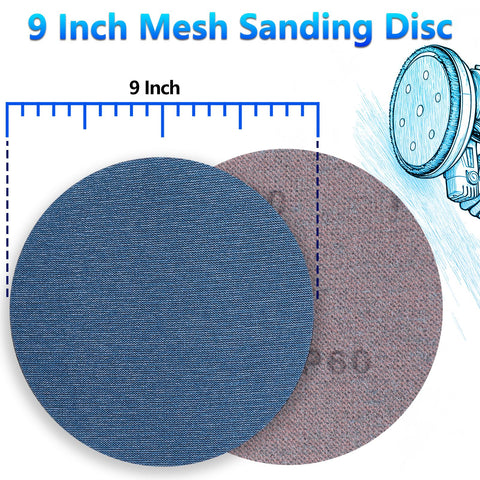 KQCXIK 9-inch mesh disc in 80-grit for precise sanding results.