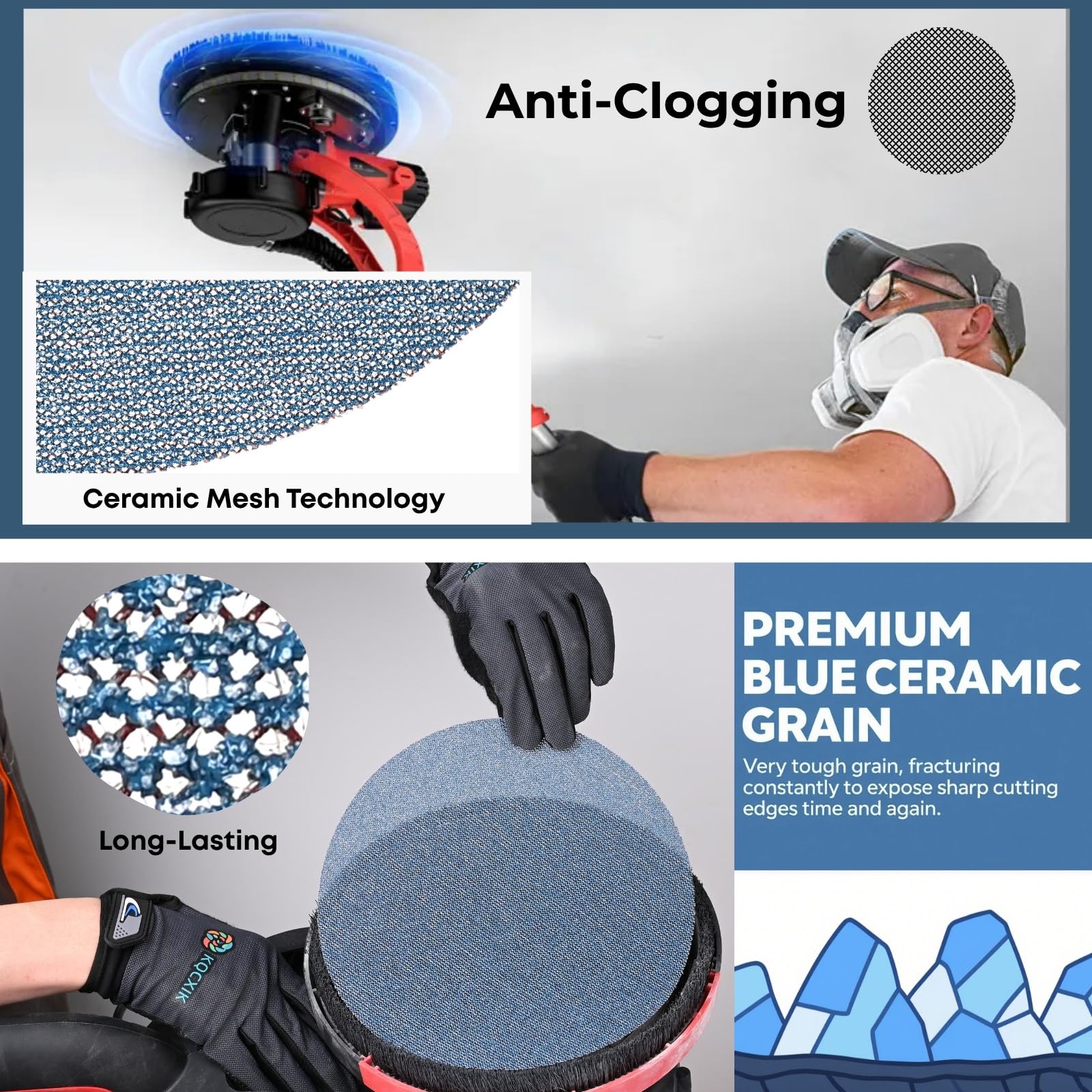 KQCXIK pack of 25 drywall sanding discs for versatile projects.