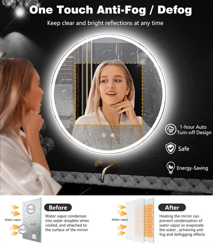 Sturdy Z-bar brackets secure the KQTULH mirror to the wall