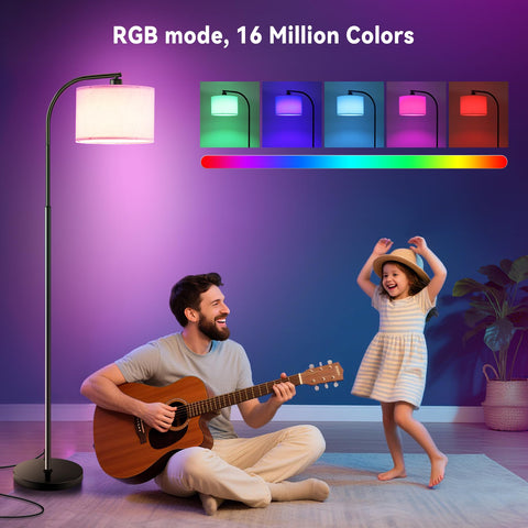 KQW floor lamp remote control enables quick dimming without getting up.