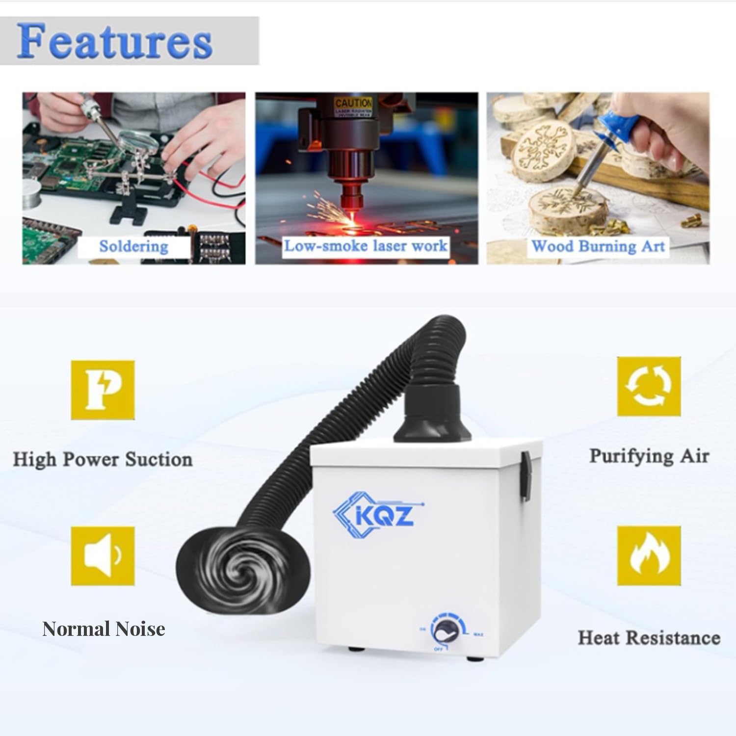KQZ W1 aviation-metal body ensures durability and space efficiency.
