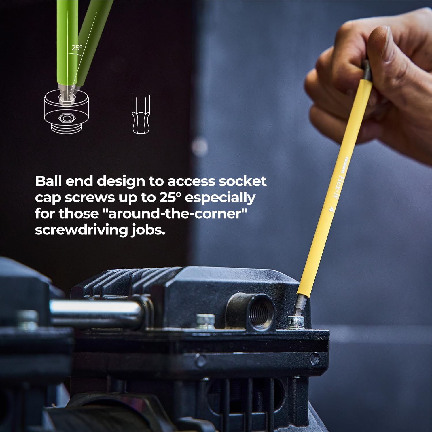 Kraftek Toolant magnetic holder prevents dropping screws in tight spaces.