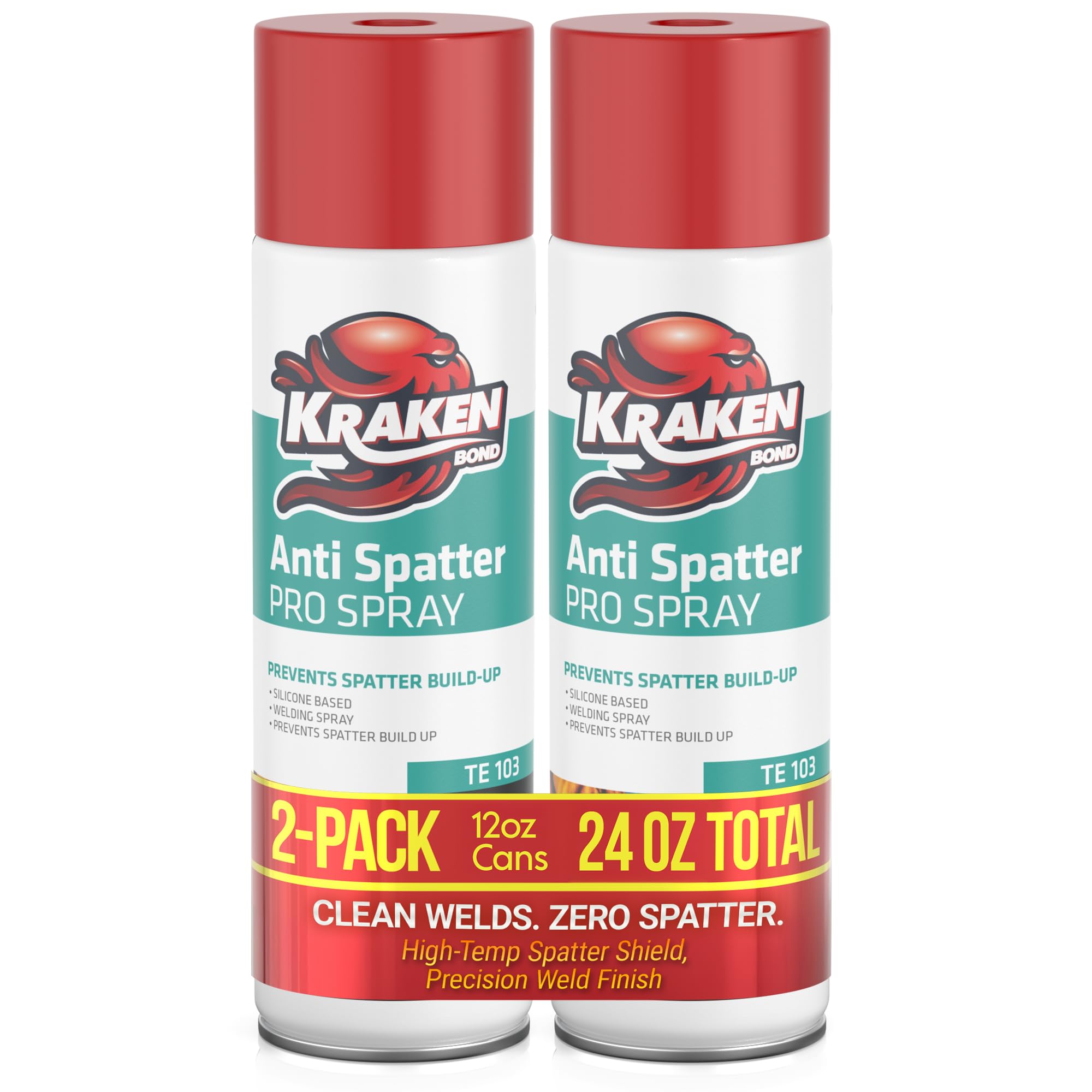 Kraken Bond Anti Spatter Pro Spray coats workpieces for cleaner welds and easier cleanup.