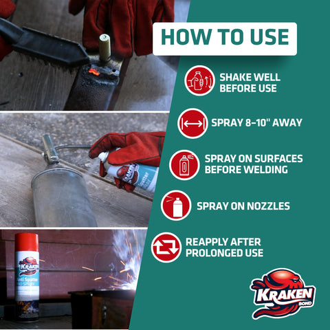 Kraken Bond keeps nozzles and base metals clean, reducing post-weld cleanup.