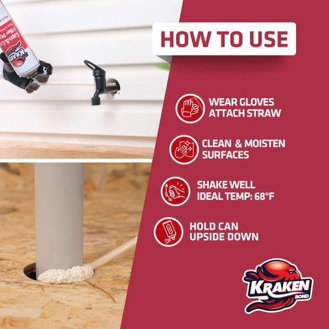 Kraken Bond straw-dispensing accessory enables precise gap filling in tight spots.