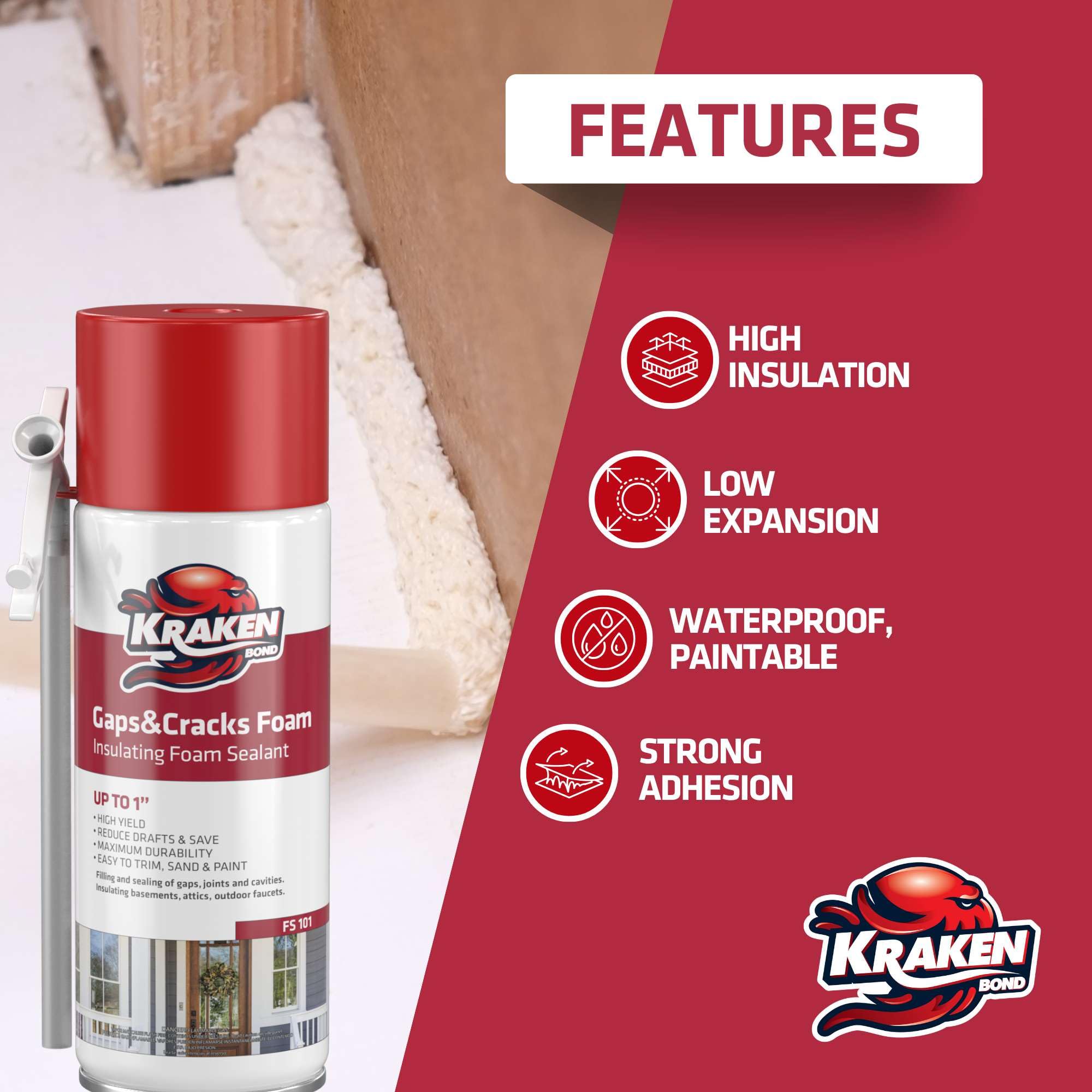Kraken Bond temperature guide label ensures optimal performance in varying weather.