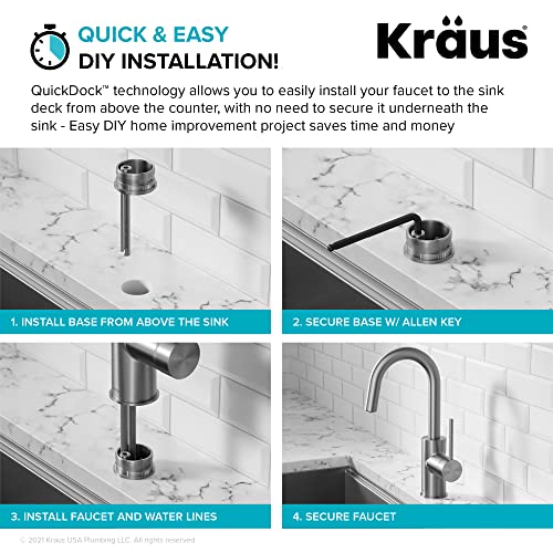 Kraus Oletto easy-clean nozzles help reduce mineral buildup over time.