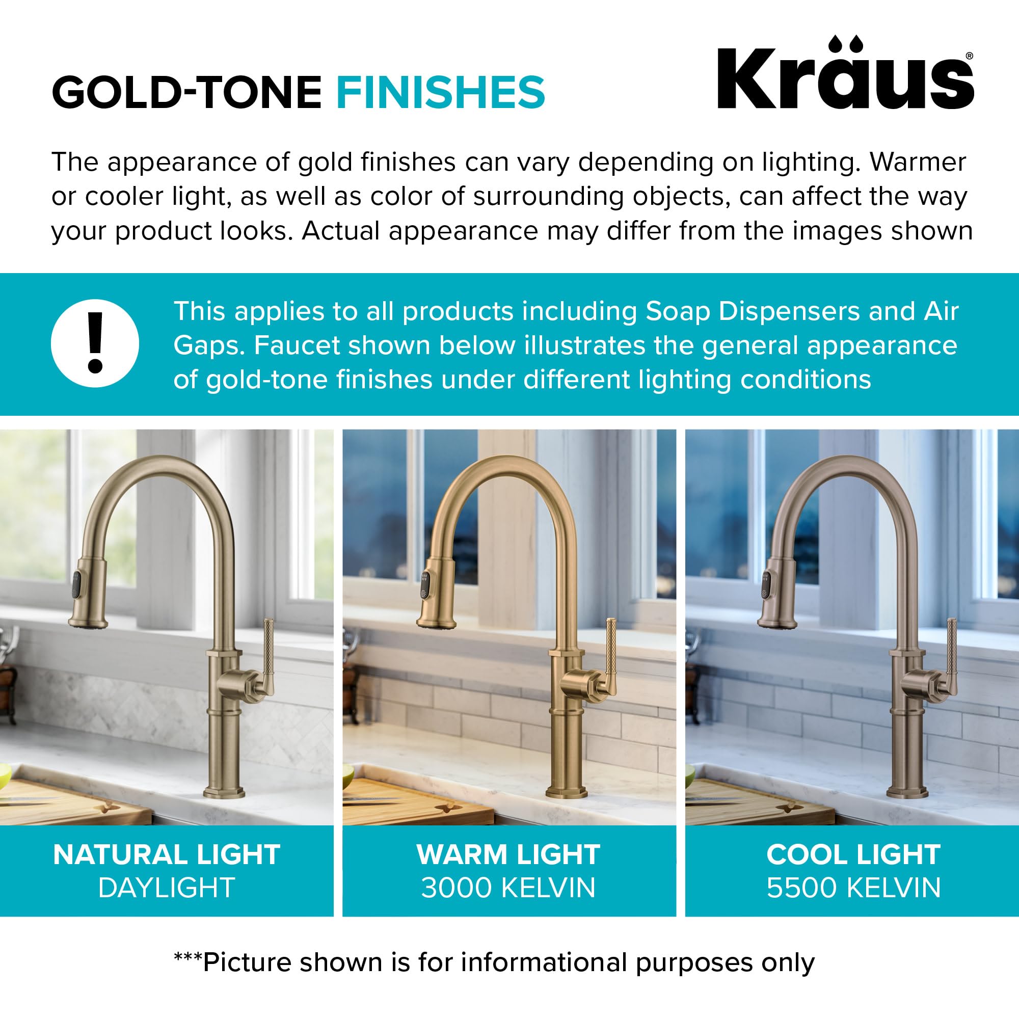 Kraus Oletto gooseneck spout provides ample clearance for large items.