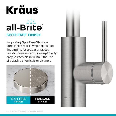 Kraus Oletto soft-nozzle cleaning feature reduces mineral buildup