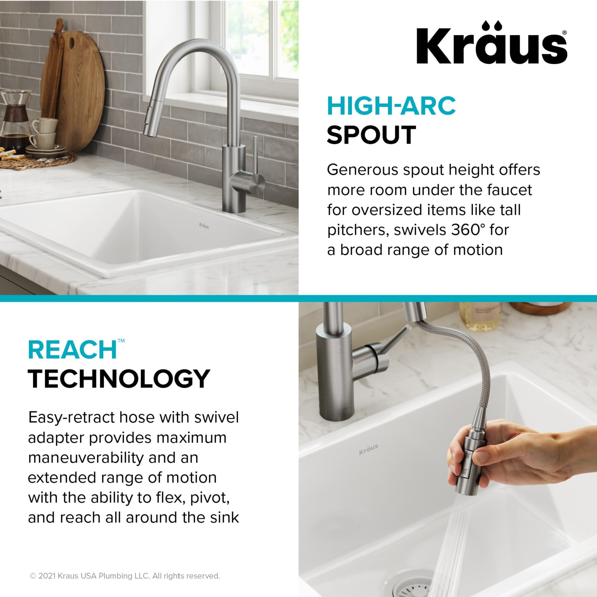 Kraus Oletto wear-resistant finish stays beautiful longer.