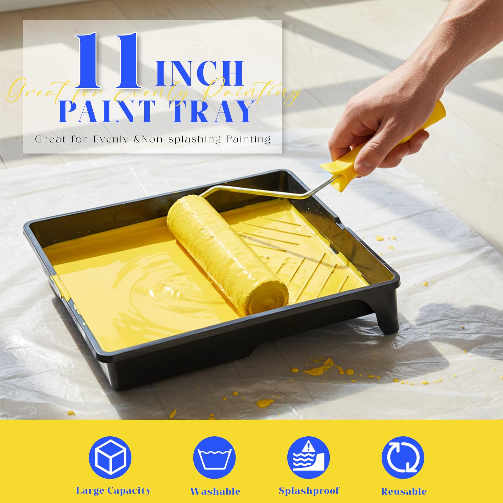 Krbnk synthetic bristle brush for smooth paint application
