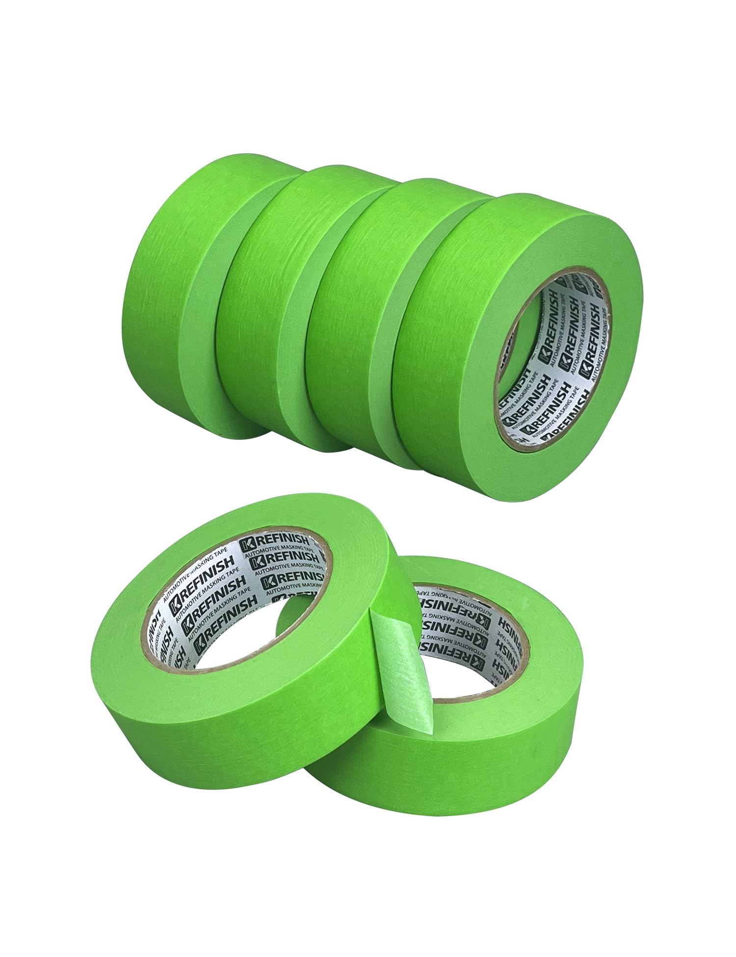 KREFINISH green painters tape roll packaging for precise masking in auto painting