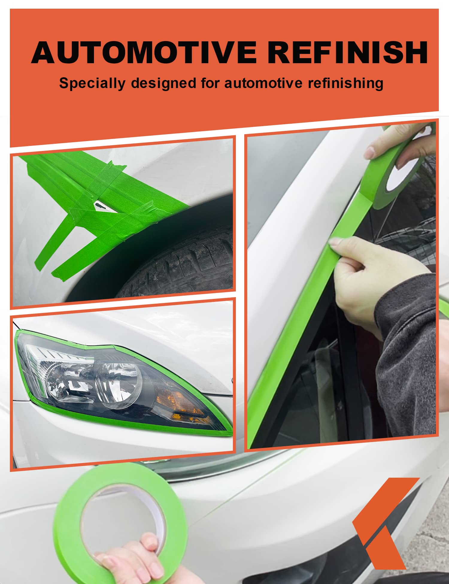 KREFINISH tape with high heat resistance up to 120°C in booth environments