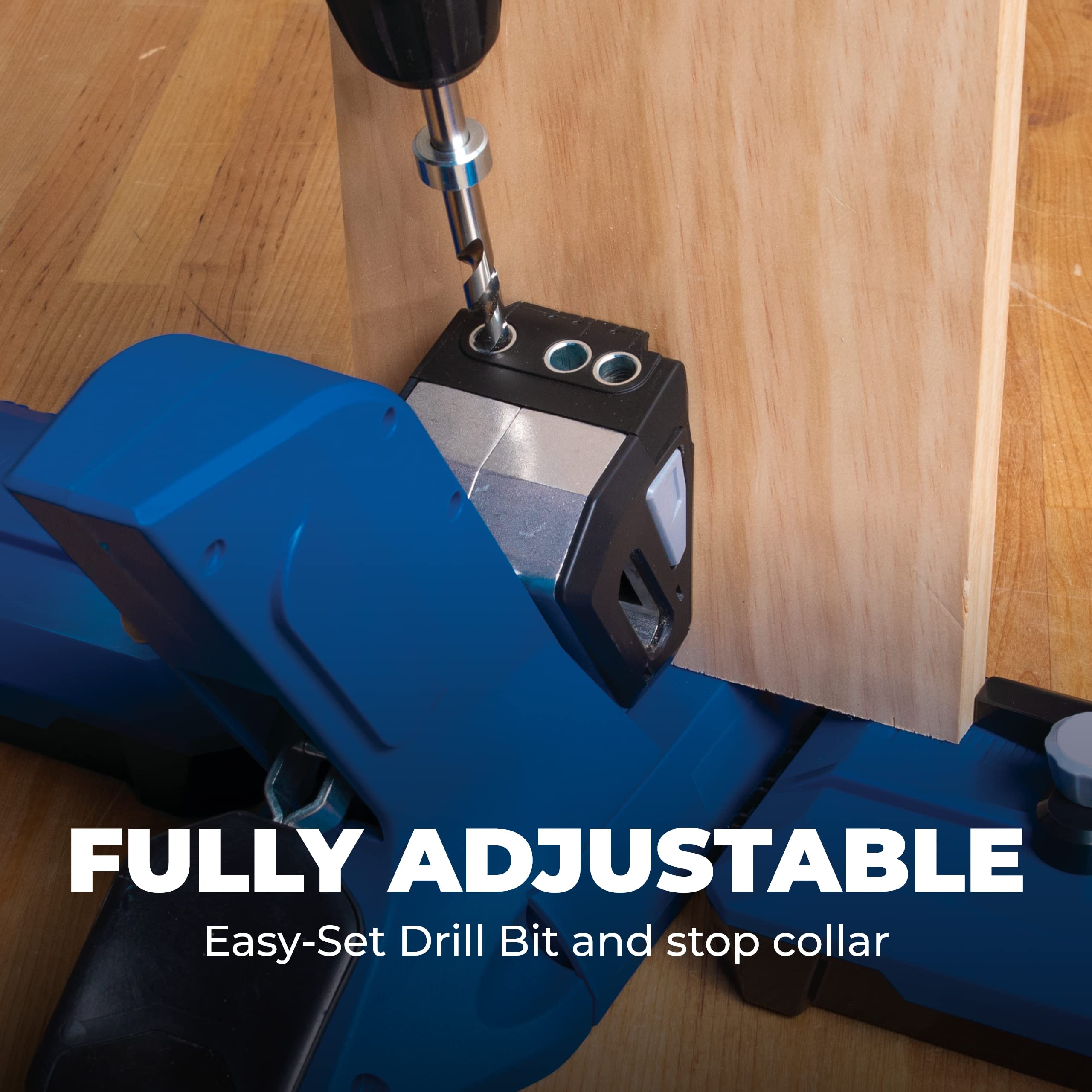 Kreg 720PRO clamping system secured for stable pocket-hole joints.