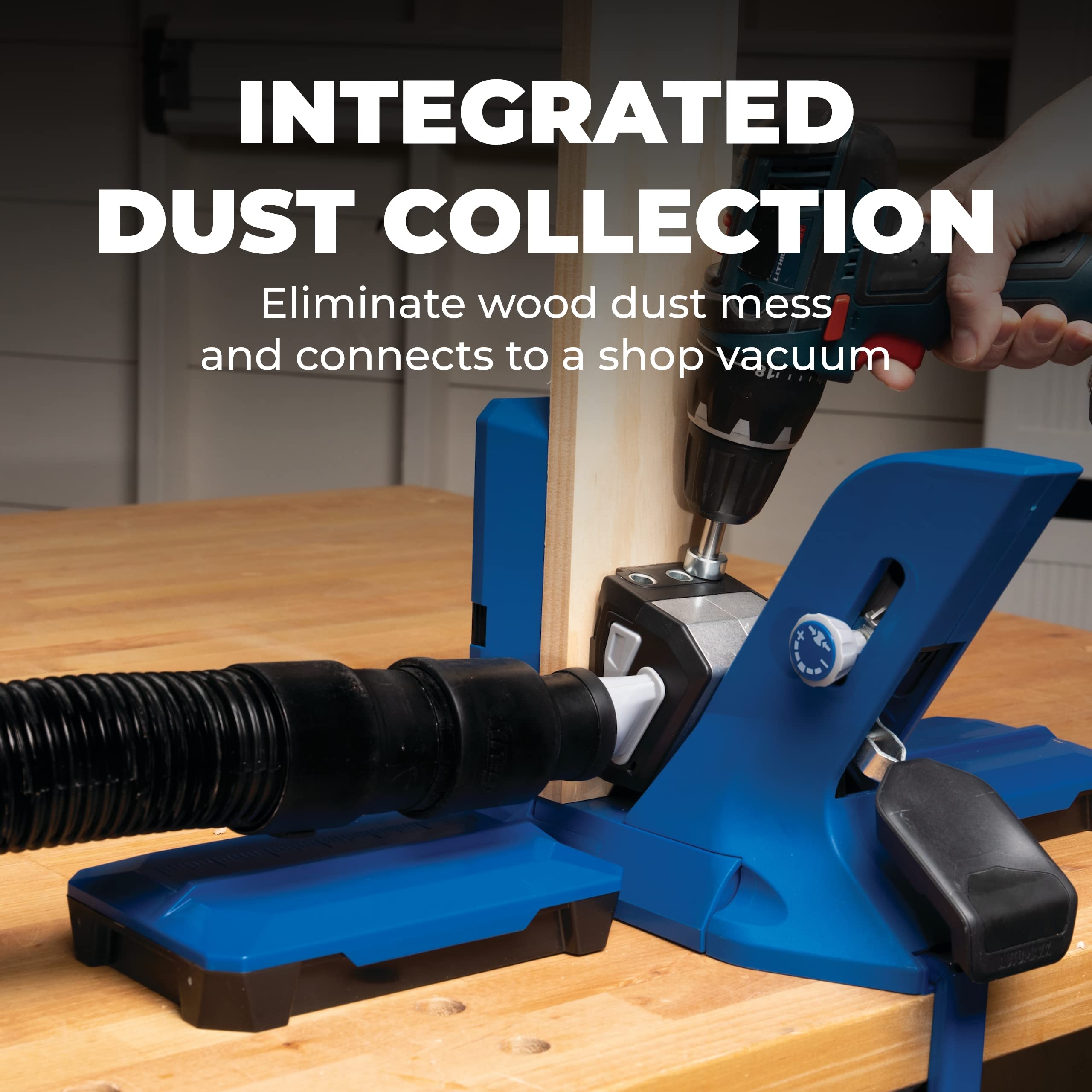 Kreg 720PRO features easy-adjustment for faster setup.
