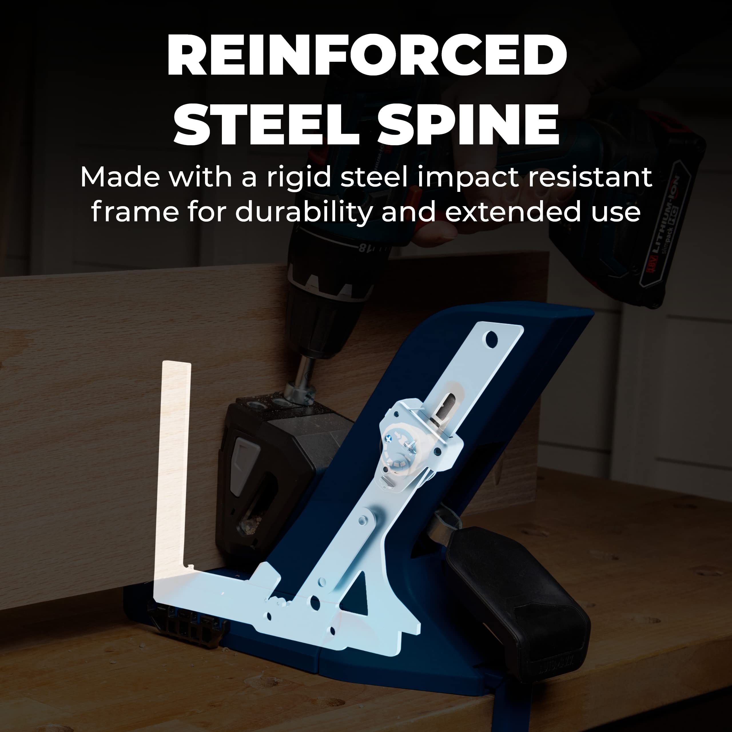 Kreg 720PRO supports 1/2 inch to 1 1/2 inch wood thickness.