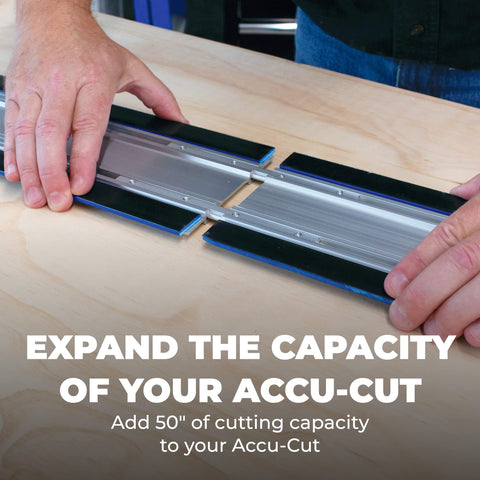 Kreg Accu-Cut expansion enables long straight cuts up to 100 inches.