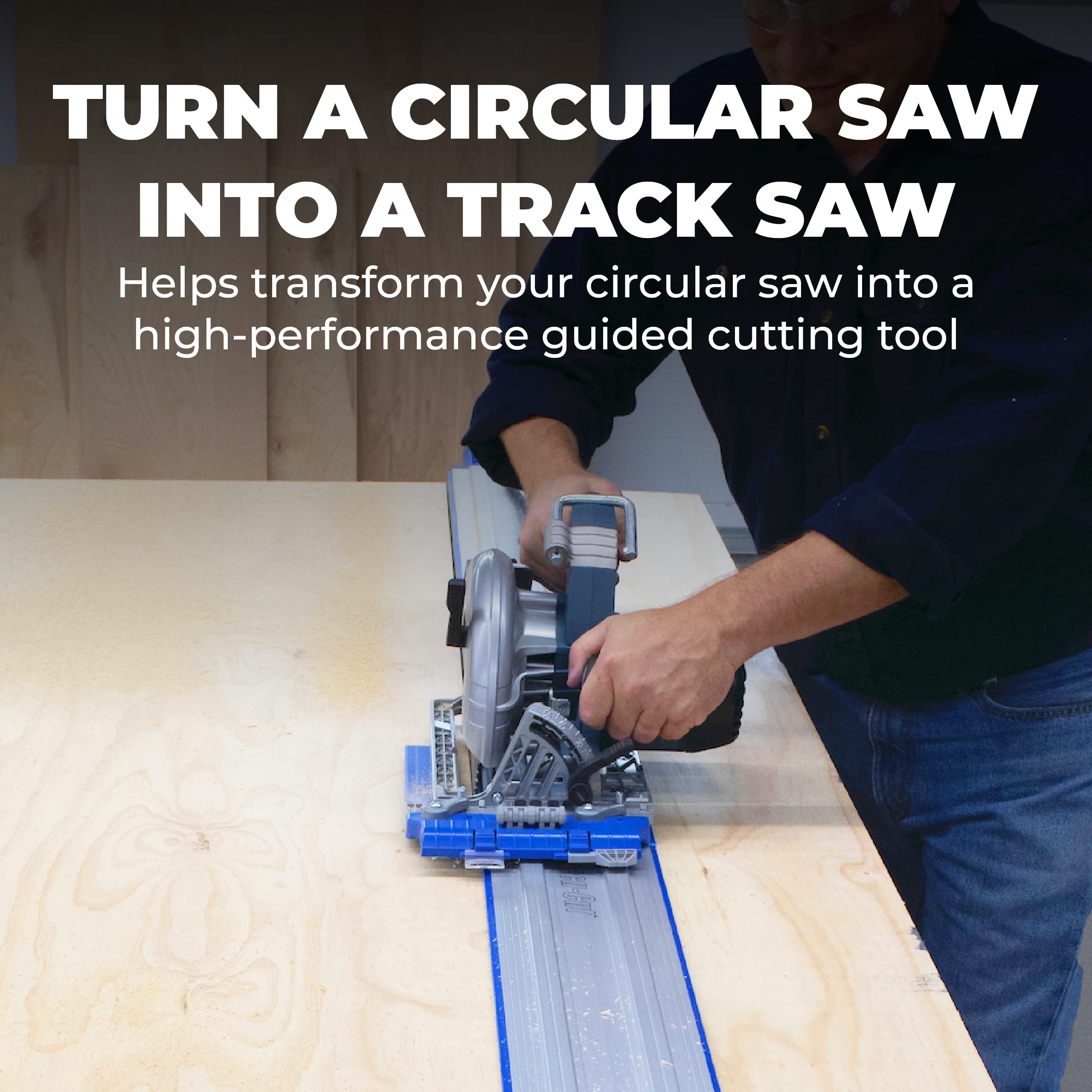Kreg Accu-Cut Expansion Pack moves the saw to the workpiece for efficiency.