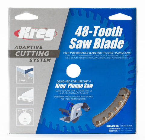 Kreg ACS705 blade anti-vibration slots highlight quieter, steadier cuts