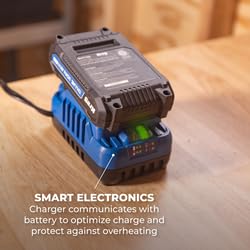 Kreg Blue Ion charger included for fast, convenient recharging.