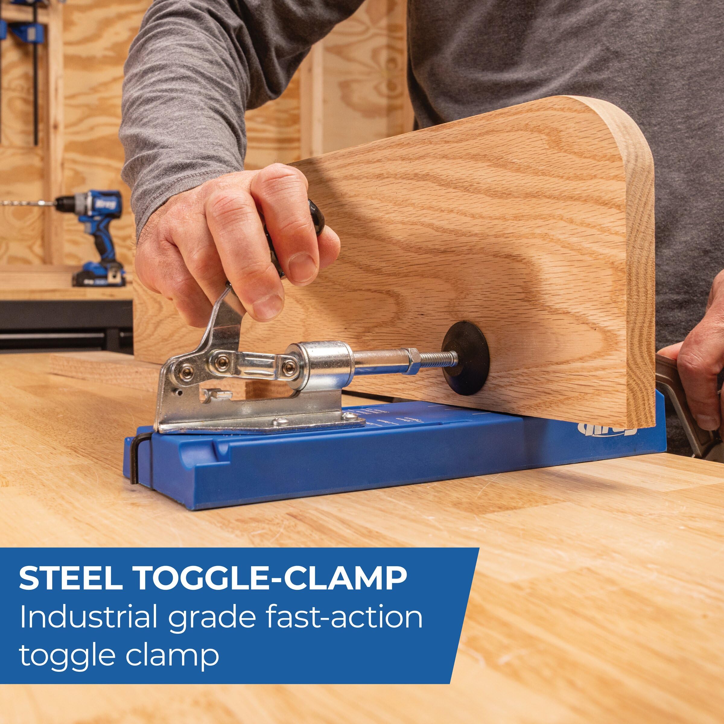 Kreg K4 branding and tool badge signals trusted woodworking solution.
