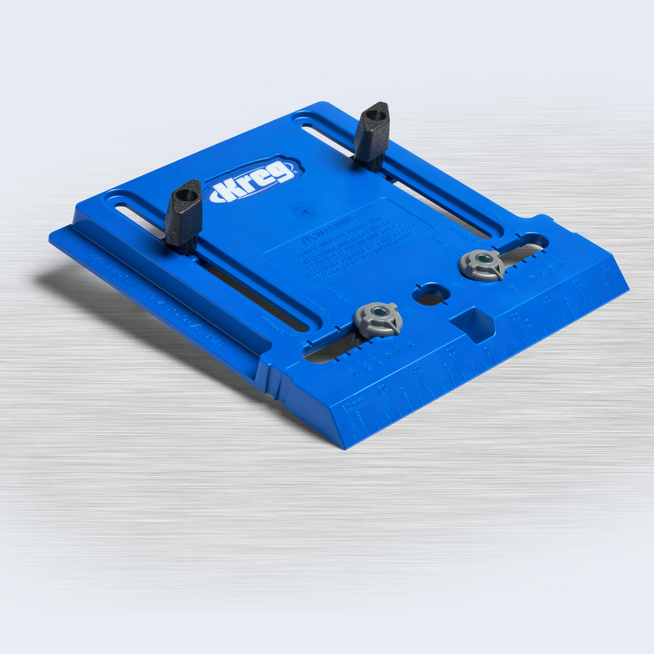 Kreg cabinet hardware jig in use on-site demonstrates portable setup benefits.