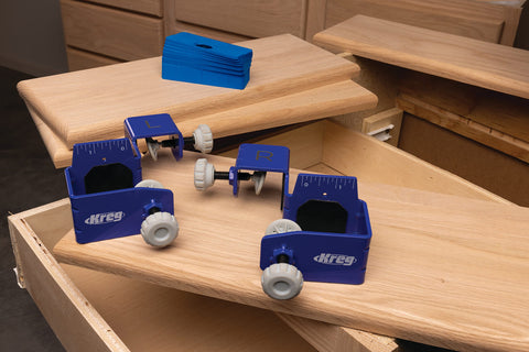 Kreg magnets keep spacers aligned during setup for repeatable gaps